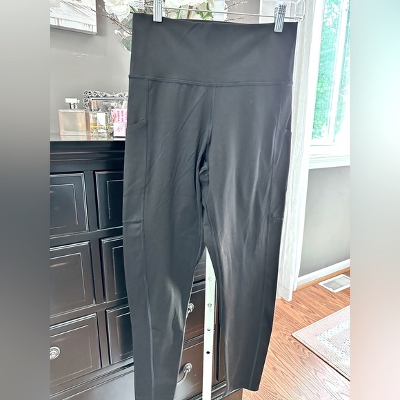 Tommy John Go Anywhere Leggings Black Pocket High-Rise Compression Size L - Picture 4 of 14